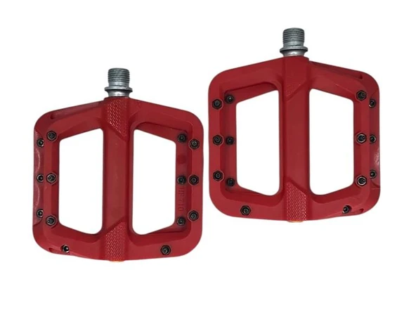 Asistan Drox PD 710 Rulmanlı Plastik Çivili Mtb Freeride Bmx Geniş Platform Bisiklet Pedalı Kırmızı ürün görseli 1