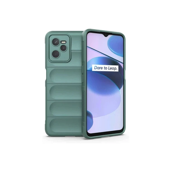 Realme C35 Kılıf Optimum Silikon - Koyu Yeşil ürün görseli 1
