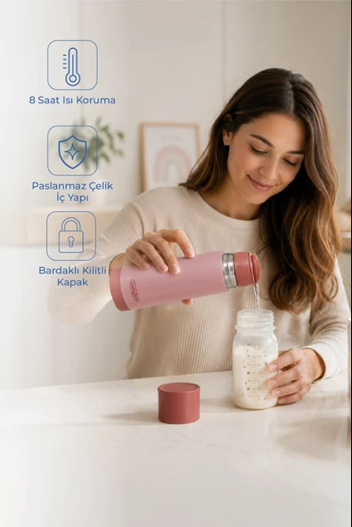 Babyjem Bebek Mama Çelik Termos 400ML ürün görseli 1