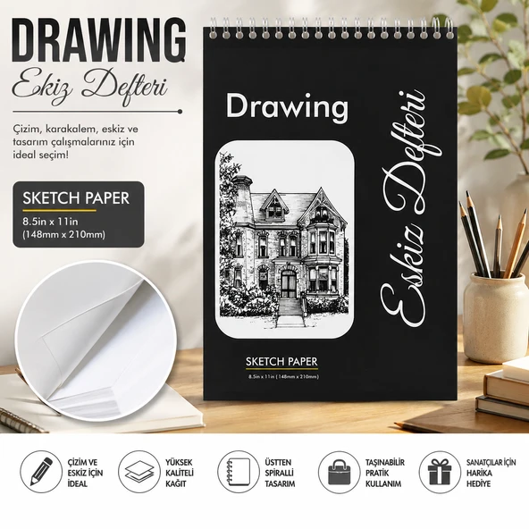 DreamArt Galery Çizim Defteri Sketch Book A/5, Eskiz Defteri (14.8 X 21) ürün görseli 1
