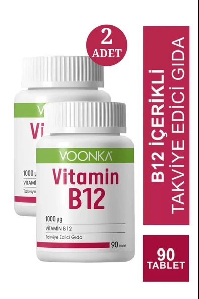 Voonka Vitamin B12 90 Tablet 2 Adet ürün görseli 1
