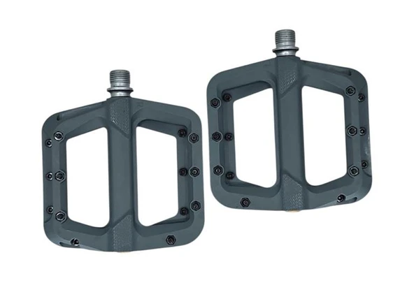 Asistan Drox PD 710 Rulmanlı Plastik Çivili Mtb Freeride Bmx Geniş Platform Bisiklet Pedalı Gri ürün görseli 1
