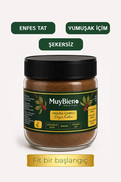 Muybieno Hindiba Diyet Kahve 1 AYLIK-(60 KULLANIM) 150 gr Kavanoz Seri ürün görseli 1
