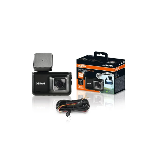 OSRAM ROADsight PRO 20 araç kamerası, 1296p Full HD, 3 inç IPS ekran, 140° geniş açı, G sensörü, saniyede 30 kare, park modu, HDR işlevi, kilitlenebilir mikro SD kart yuvası, 12/24 V ürün görseli 1