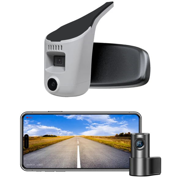 Ön 4K ve Arka 1080p Araç Kamerası Audi'ye özel uyum (Model E Gri), Entegre OEM Görünümü, UHD 2160P Video, G-Sensor, Döngü Kayıt, WiFi ve Ücretsiz Uygulama, 128 GB Kart ürün görseli 1