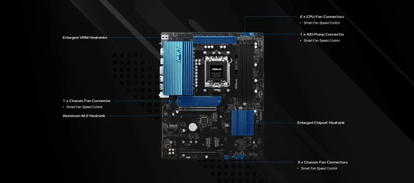 MB ASRock AMD AM5 B850 Pro-A - Resim 4