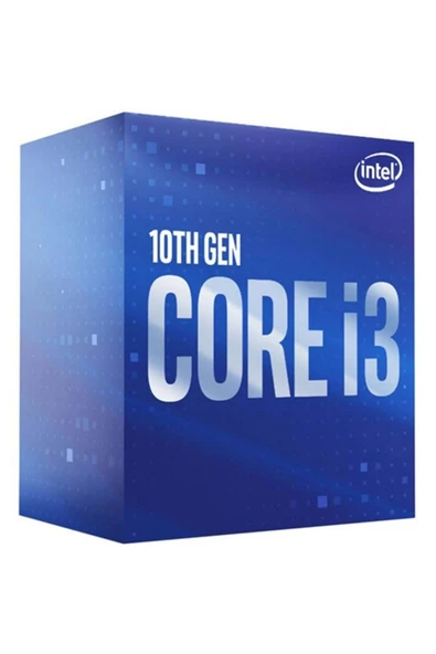 Intel® Core™ i3-10100F masaüstü işlemci, 4 çekirdekli, 4,3 GHz'e kadar, işlemci grafikleri olmadan, LGA1200 (Intel® 400 serisi yonga seti), 65 W ürün görseli 1