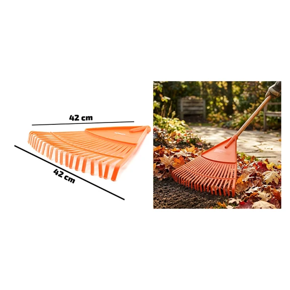 20 Dişli Yaprak Tırmığı - Plastik - 42 cm Genişlik ürün görseli 1