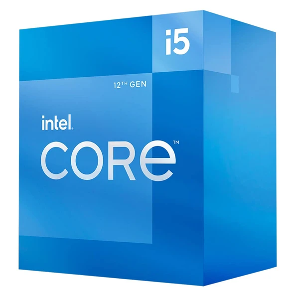 Intel® Core™ i5-12400 12. nesil masaüstü işlemci (temel saat hızı: 2,5 GHz, 6 çekirdekli, LGA1700, RAM DDR4 ve 128 GB'a kadar DDR5) ürün görseli 1