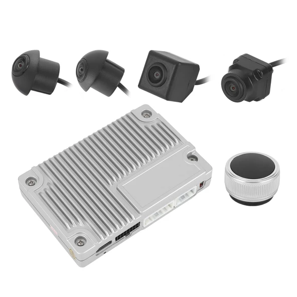 Xiuganpo 360° Çevre Kamera Sistemi, Yüksek Çözünürlüklü Park Monitörü, Video Kaydedici, 4 Kamera DVR, Tüm Sürücüler için ürün görseli 1