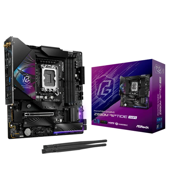 ASRock Z890M Phantom Oyun Piptide WiFi Intel S1851 DDR5 ürün görseli 1