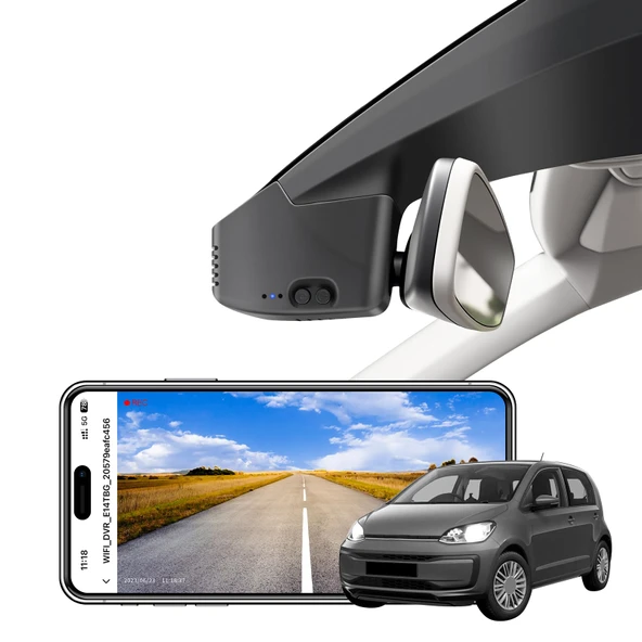 4K Araç Kamerası VW up'a özel uyum! & e-yukarı! 2017-2024 (Model B Siyah), Kalkın! Yukarı çık! yukarı! e-yukarı! Stil vb., OEM Görünümü, UHD 2160P Video, Uygulama ve WiFi, Döngü Kayıt, 64GB Kart ürün görseli 1