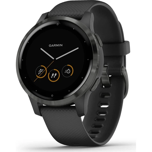 Garmin Unisex - Yetişkin vívoactive 4S, Barut Rengi/Siyah, S, 010-02172-12 ürün görseli 1