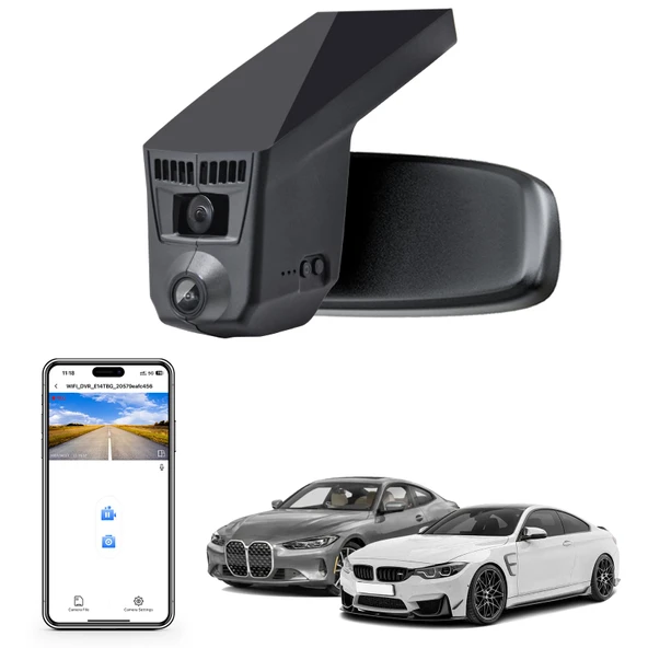 Mangoal 4K Dash Cam BMW 4-Series Gen1 G32 G33 G36 2014 2015 2016 2017 2018 2019 2020 M4 F82 F83 (Model C), OEM Stil, 2160P UHD Video, WiFi ve APP, 64GB Kart ürün görseli 1