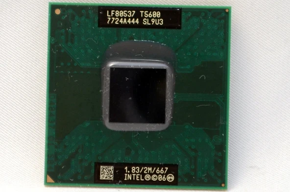 Intel T5600 Intel CoreTM2 Duo, 1,83 GHz, Soket 479, 65 nm, 667 MHz, Intel Core 2 Duo T5000 Serisi ürün görseli 1