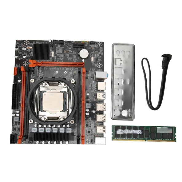 ciciglow X99 DDR4 Anakart, Çift Ön ve Arka 4 x USB3.0 Bağlantı Noktaları Bilgisayar Masaüstü Anakart LGA2011 3 Pin CPU E5 2670V3 16G ürün görseli 1