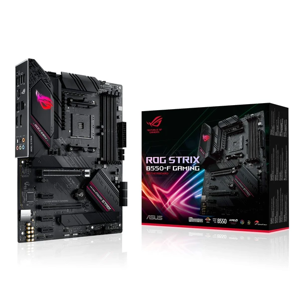 ASUS ROG Strix B550-F Oyun Anakartı Soketi AM4 (ATX, Ryzen, PCIe 4.0, Intel 2,5 Gbit/s Ethernet, soğutucularla 2X M.2, SATA 6 Gbit/s, USB 3.2 Gen 2, Aura Sync) ürün görseli 1