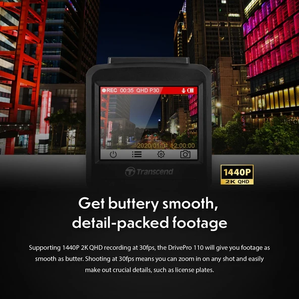 Dashcam Transcend - DrivePro 110-64GB (vantuz montajı) - Resim 6