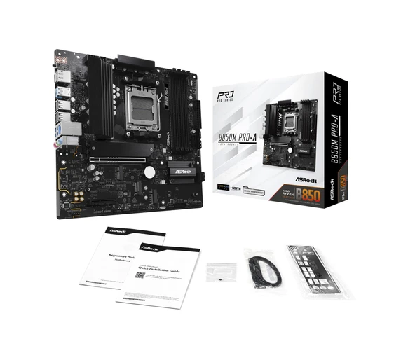 MB ASRock AMD AM5 B850M Pro-A - Resim 6