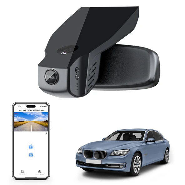 Mangoal 4K Araç Kamerası BMW 7 Serisi Gen5 F01 F02 F03 F04 2013 2014 2015 (Model B), OEM Stil, 2160P UHD Video, WiFi ve APP, 64GB Kart ürün görseli 1