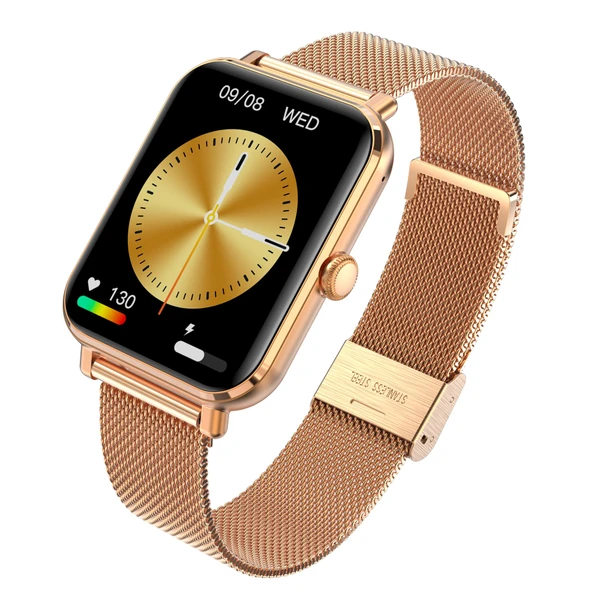 COFI 1453 Smartwatch GRC Klasik Çağrı ve SMS Dokunmatik Ekran AMOLED 1,78 "Paslanmaz Çelik Altın ürün görseli 1