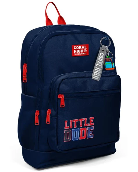 Coral High Lacivert Little Dude Desenli Okul Sırt Çantası 33219 ürün görseli 1