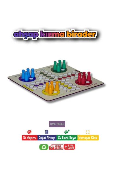 ahşap kızma birader kutulu zeka oyunu strateji oyunu ürün görseli 1