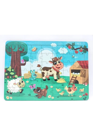 Renkli Ahşap Puzzle 42 Parça - Resim 2