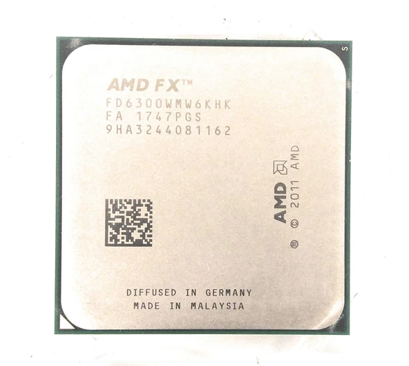 AMD FX-6300 Black Edition 3,5 GHz Altı Çekirdekli 95W FD6300WMW6KHK (OEM VER.), Termal Bileşik Paketli ürün görseli 1