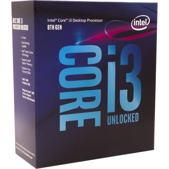 Intel Core i3-8350K işlemci (8 MB önbellek, 4,00 GHz) ürün görseli 1