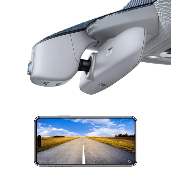 4K Dash Cam Audi için uygun (Model A Gri) 2019-2026 A4 A6 Allroad A3 A5 A7 A8 Q3 Q5 Q7 S3 S4 S5 S6 S7 S8 TT RS3 RS5 RS6 e-tron, OEM Görünüm, UHD 2160P Video, WiFi ve Uygulama, 64GB Kart ürün görseli 1