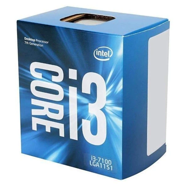 Intel BX80677I37100 - 51 W Çekirdek i3-7100 Kaby Lake Çift Çekirdekli 3,9 GHz LGA 1151, Intel HD Graphics 630 Masaüstü İşlemci ürün görseli 1