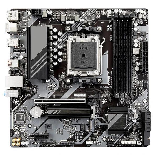 Gigabyte B650M K (Soket AM5/B650/DDR5/S-ATA 6 Gb/s/Mikro ATX) ürün görseli 1