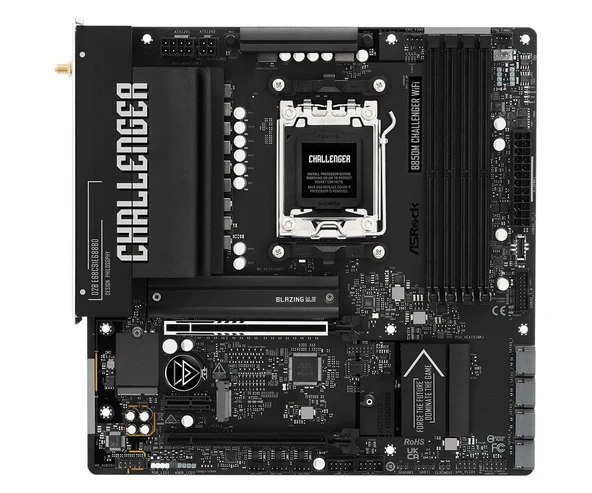 B850M Challenger WiFi AM5 mATX HDMI/DP - Resim 2