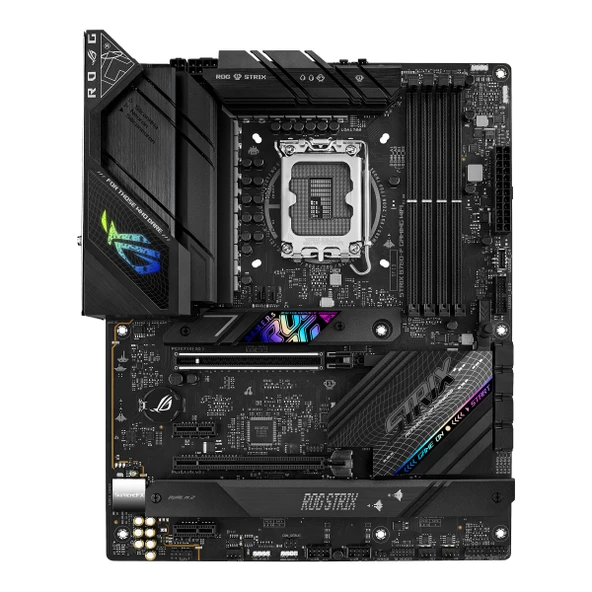 ASUS ROG Strix B860-F Oyun WiFi anakart soketi Intel LGA 1851 (Intel B860, ATX, DDR5 bellek, PCIe 5.0, WiFi 7, 3X PCIe 4.0 M.2, Aura Sync) ürün görseli 1