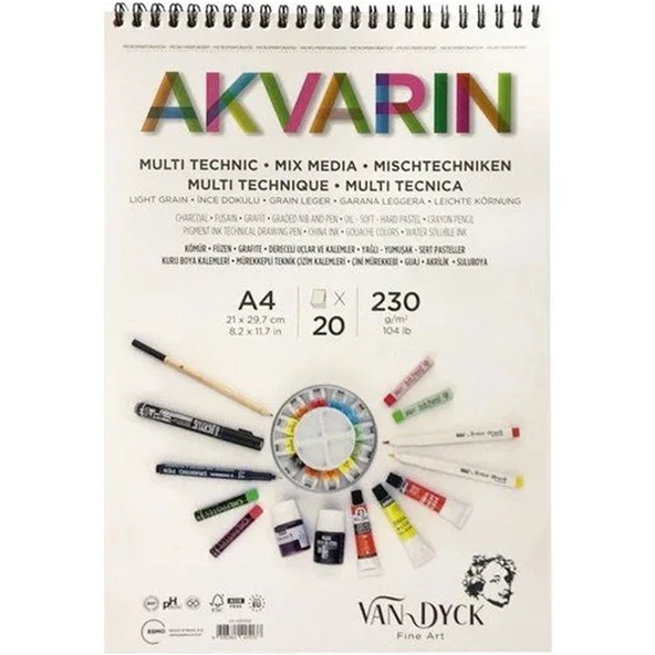 Van Dyck Sulu Boya Blok Multipurpose A4 Üst Sprl 20 YP ürün görseli 1