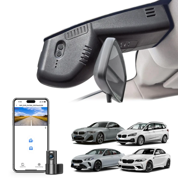 Mangoal Ön 4K ve Arka 1080p Araç Kamerası BMW 2 Serisi Coupé Cabrio F22 F23 G42 Active Tourer Gran Tourer F45 F46 U06 Gran Coupé F44 M2 F87 (Model E), OEM Stil, WiFi ve APP, 128 GB Kart ürün görseli 1