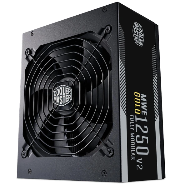 Cooler Master MWE Gold 1250 V2 ATX 3.1 Tam Modüler Güç Kaynağı (İngiltere Tak) - ATX 3.1 Desteği, 80 Plus Gold 1250W Güç Kaynağı, PCIe 5.1 Kablo, 140mm FDB Fan, Yüksek Sıcaklık Eşiği, 10 Yıl ürün görseli 1