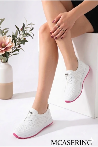 MCASERING Lüx Ortopedik Tabanlı Günlük Spor Kadın Babet Sneaker Ayakkabısı özel numara 41 -42 ürün görseli 1