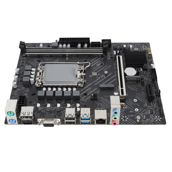 Bewinner H610 Masaüstü Bilgisayar Anakartı, DDR4 2133Hz ile LGA1700 Mikro ATX Anakart, PCIe 4.0 X16 Yuvası NVME M.2 Bağlantı Noktası Ofis Madenciliği için HDMI DP VGA Bağlantı Noktası (H610 Anakart) ürün görseli 1