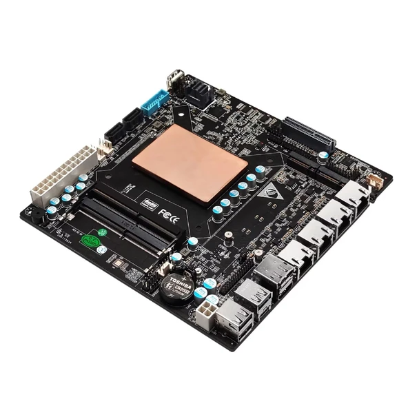 Glovary NAS anakart Çift Çekirdekli i3-1115G4, Mini ITX anakart, 4 x i226V 2.5GbE LAN, Barebone, DDR4, Destek 6 x SATA3.0 6Gbps ürün görseli 1