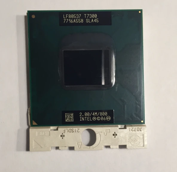 Intel Core T7300 işlemci (Intel® Core™2 Duo, 2GHz, Soket 478, 65NM, 800MHz, Intel Core 2 Duo T7000 Serisi) ürün görseli 1