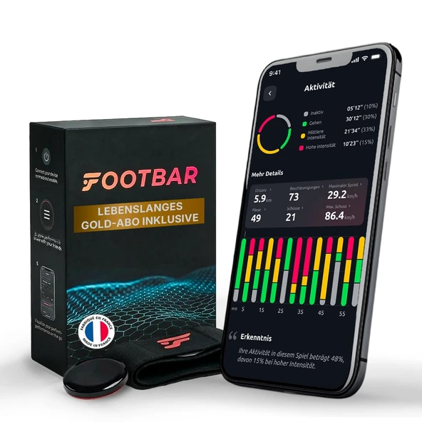 Footbar Meteor Futbol Aktivite Takibi, iOS Android için Futbol Performansını ve Oyun Stilini Takip Etme ve Değerlendirme. Ömür Boyu Altın Aboneliği ürün görseli 1