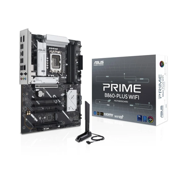 ASUS Prime B860-PLUS WiFi Oyun Anakartı Soketi Intel LGA 1851 (Intel B860, ATX, DDR5 Bellek, PCIe 5.0, 1x PCIe 4.0 M.2, WiFi 6E, Aura Sync) ürün görseli 1