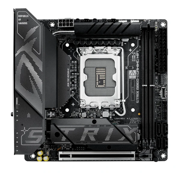 ASUS ROG Strix B860-I Gaming WiFi anakart soketi Intel LGA 1851 (Intel B860, mini-ITX, DDR5 bellek, PCIe 5.0, WiFi 7, Thunderbolt 4, Aura Sync) ürün görseli 1