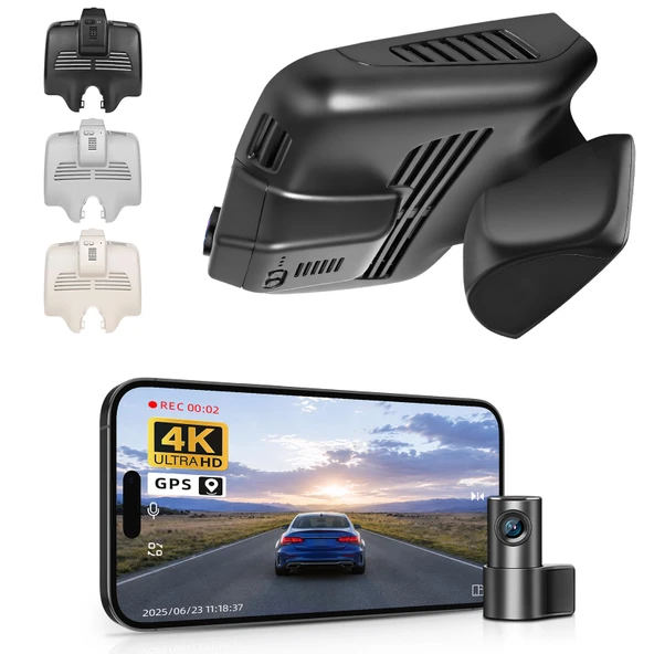 Mercedes-Benz GLC Gen1 X253/C253 2016-2020 (Model B Siyah), GLC300 vb. için Ön 4K ve Arka 1080P Araç Kamerası, OEM Görünüm, WiFi ve APP, Döngü Kayıt, G-Sensor, Kurulumu Kolay, 128 GB Kart ürün görseli 1