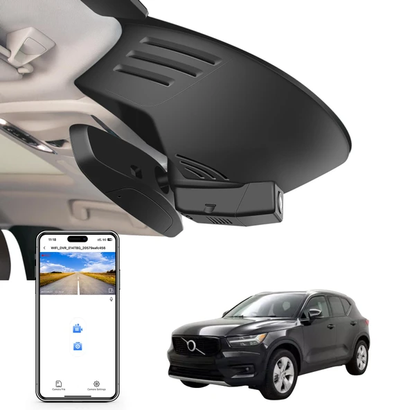 Volvo XC40 2019-2022 için Özel 4K Araç Kamerası (Model A), T4 T5 Aksesuarları, Entegre OEM Görünümü, UHD 2160P Video, WiFi ve Uygulama, Döngü Kayıt, Kurulumu Kolay, 64 GB Kart ürün görseli 1