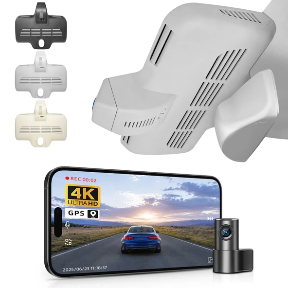 Mercedes-Benz GLC Gen1 X253/C253 2016-2020 (Model D Gri), GLC300 vb. için Ön 4K ve Arka 1080P Araç Kamerası, OEM Görünüm, WiFi ve APP, Döngü Kayıt, G-Sensor, Kurulumu Kolay, 128 GB Kart ürün görseli 1