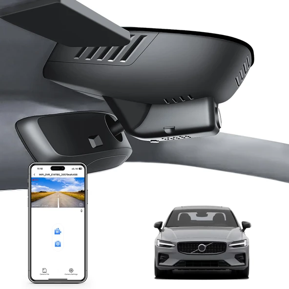 Mangoal 4K Araç Kamerası Özel Volvo S60 V60 Cross Country 2023 2024 2025 2026 B5 B6 T5 T8 (Model B), Entegre OEM Görünümü, UHD 2160P Video, WiFi ve Uygulama, Döngü Kayıt, Kurulumu Kolay, 64 GB Kart ürün görseli 1