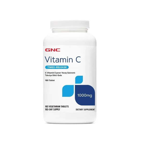 Gnc Vitamin C Timed-Release 180 Bitkisel Tablet ürün görseli 1
